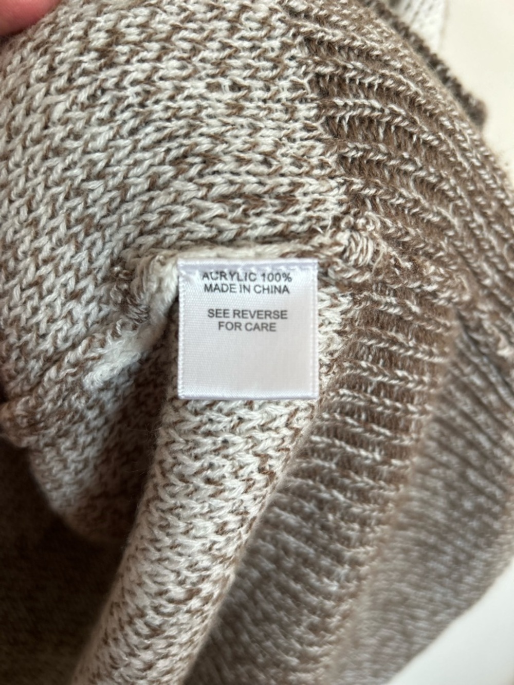 Charlotte Russe Chevron Open-Front Cardigan - Cream & Olive Green - Picture 5 of 6